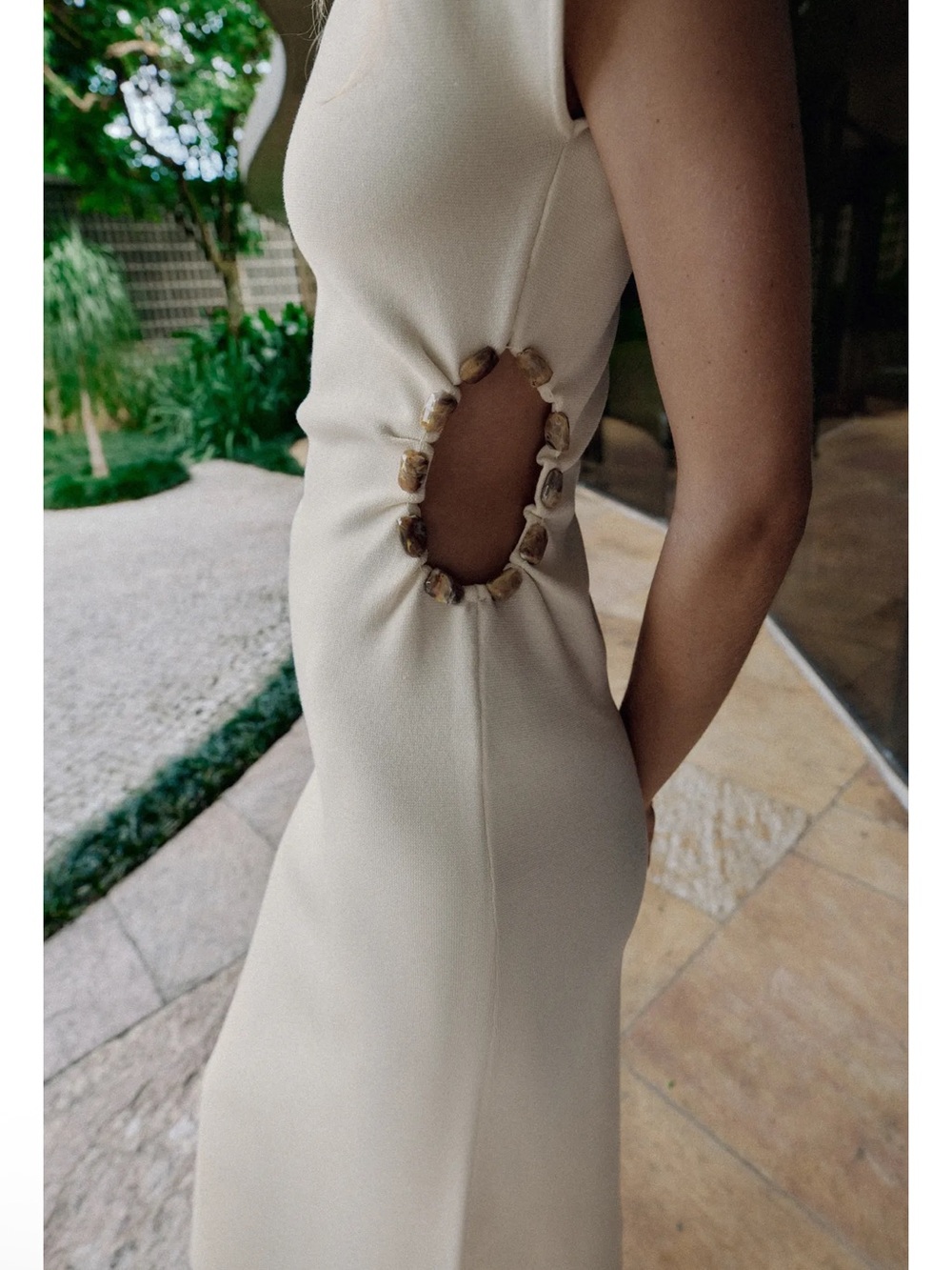 Zara KNIT CUT OUT DRESS WITH BALLS - Picture 8 of 8